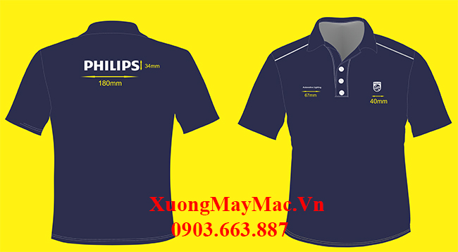 mẫu &aacute;o thun đồng phục cao cấp của thương hiệu Philips